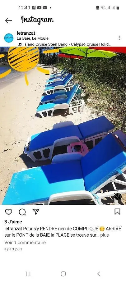 Сasa de vacaciones Maison Chaleureuse A Le Moule Avec Piscine Partagee